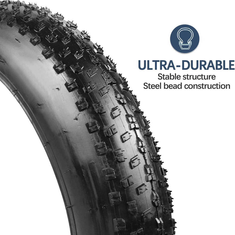 2Pcs 26*3.0 Outer Tyre + 2Pcs 26*3.0 Inner Tube